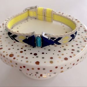 KEEP Collective Stella & Dot Neon Yellow Turquoise Friendship Charm Bracelet